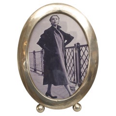English Victorian Silver Oval Picture Frame