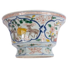 Jardinieres asiatici di terracotta smaltata