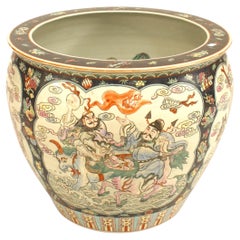 Chinese Black and White Porcelain Pot