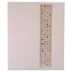 Ray Geary Contemporary Rectangular White & Translucent Resin & Pill Sculpture