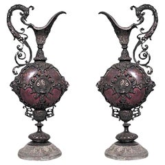 Coppia di cappe francesi in metallo di epoca vittoriana