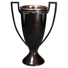 American Mission Heintz Art Metal Bronze Patinated Vase