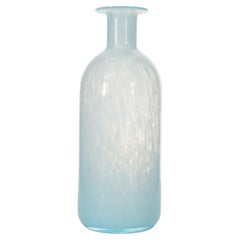 Vintage Light Blue Spattered Glass Vases