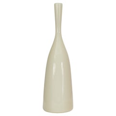 Scandinavian Mid-Century White Glass Bud Vase