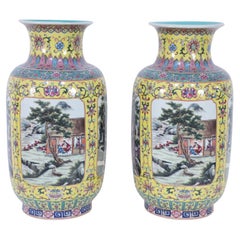 Antique Chinese Porcelain Vases, Turquoise Interiors, Floral Design