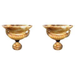 Pair of Italian Neoclassic Onyx Urns, 19th Century