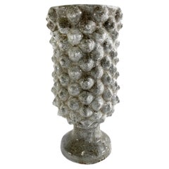 Vase de studio moderne italien en terre cuite émaillée