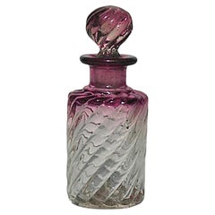 Bouteille de parfum en cristal Baccarat canneberge de l'époque victorienne française