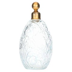 Bottiglia di profumo in vetro smerigliato Art Deco francese