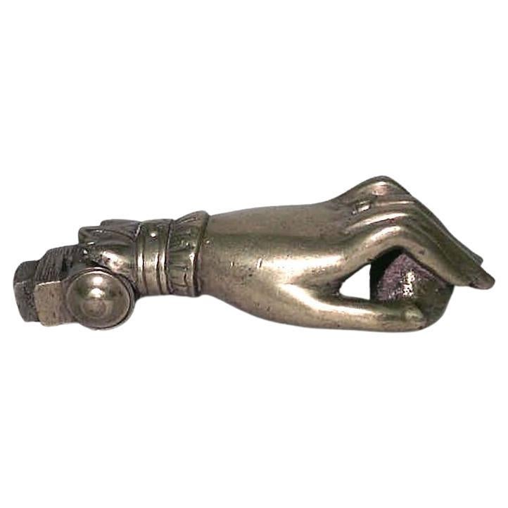 American Victorian Bronze Hand-shaped Door Knocker