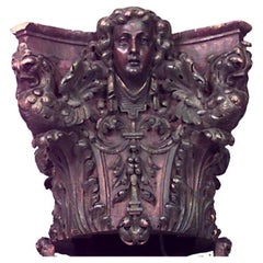 Ensemble de 4 colonnes en acajou sculpté de style Revive gothique anglais