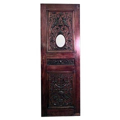 Italian Renaissance Style Carved Walnut Door
