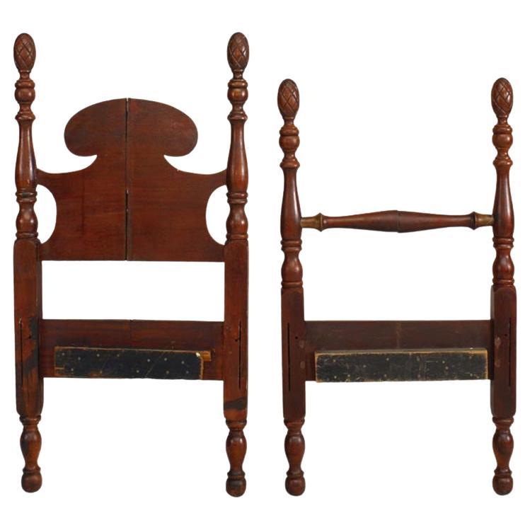 American Federal Mahogany Child's Four-Post Bed