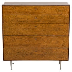 George Nelson per Herman Miller Cassettiera a cinque cassetti con bordo sottile in legno di palissandro