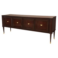 Modernes italienisches Sideboard aus Palisander, Mahagoni und Messing, Paolo Buffa