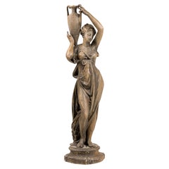Statua di donna greca in ferro per esterni