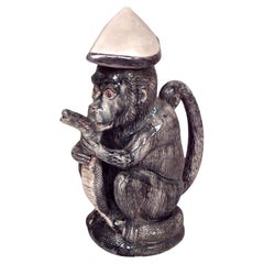Victorian Majolica Porcelain Monkey