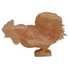 Chinese Rose Quartz Rooster