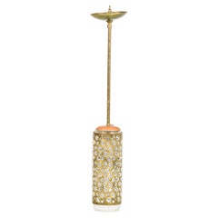 Contemporary Cylinder chandelier with glass bubbles