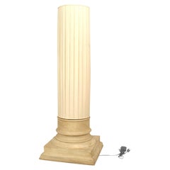 1960s Mid-Century Italian Floor Lamp with Off-White Plaster Base