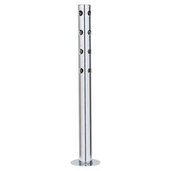 Mid-Century Chrome Floor Lamp, Cylindrical Design, 1950s-70s