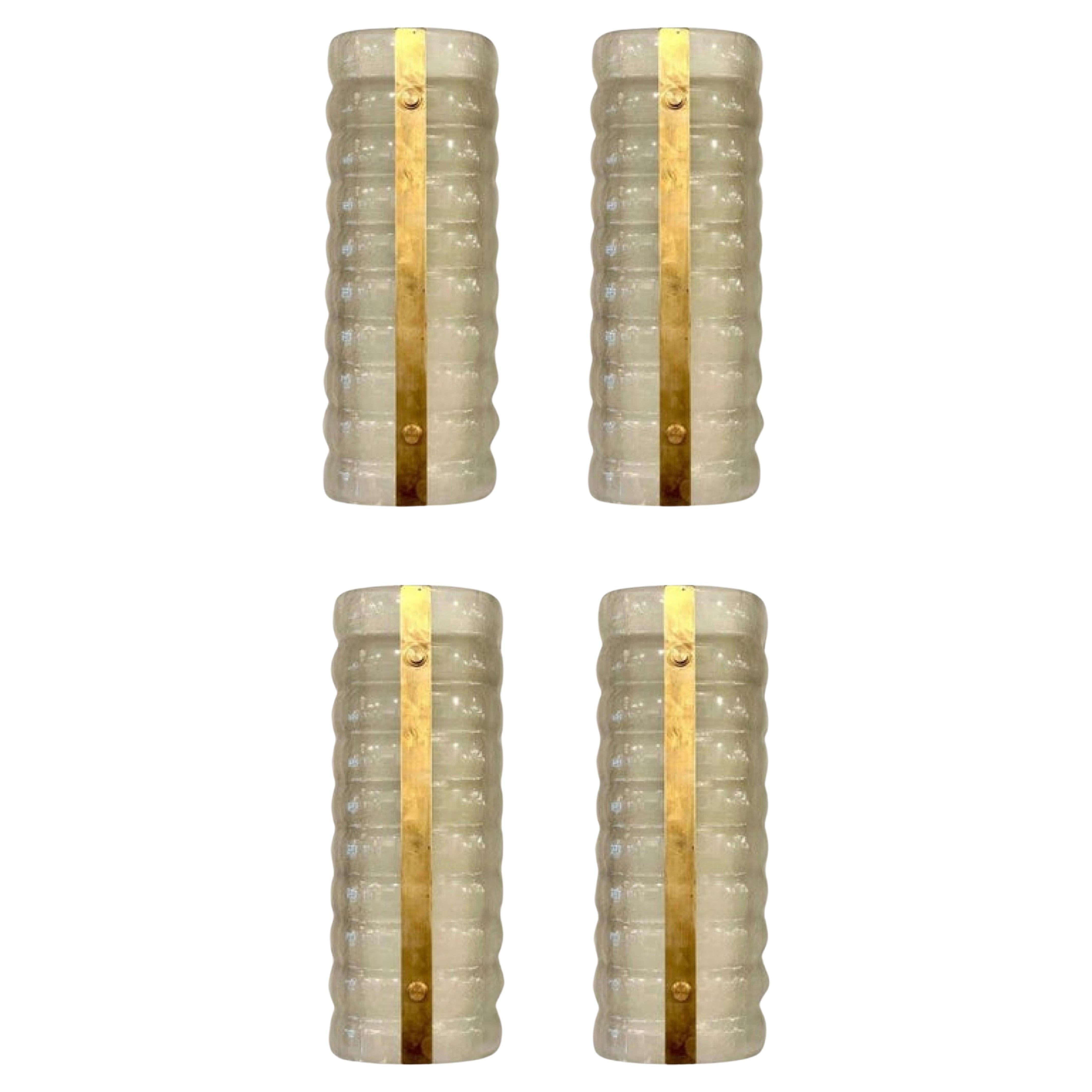 5 Barovier & Toso Smoked Glass Sconces