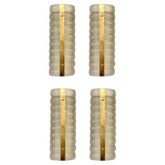 5 appliques en verre fumé Barovier&Toso