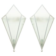 Art Deco Frosted Glass Wall Sconces