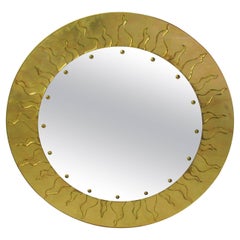 American Modern Circular Églomisé Mirror, David Marshall