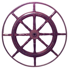 19th Century Wooden Ship Wheel