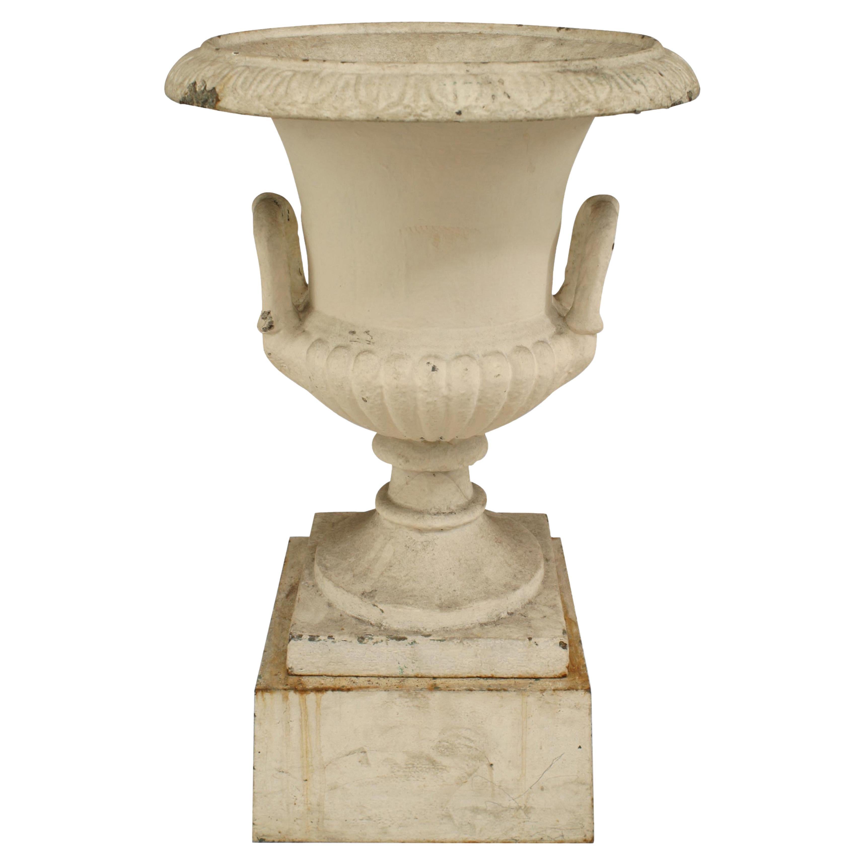 Vaso da fiori vittoriano in ferro, realizzato a mano, decorazione da esterno, XX secolo