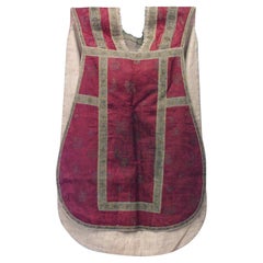 Red Silk Damask Chasuble