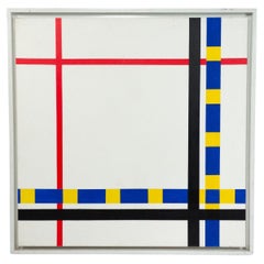 Modernes Gemälde mit abstrakten Linien