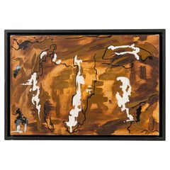 Tan to Brown Abstract Painting