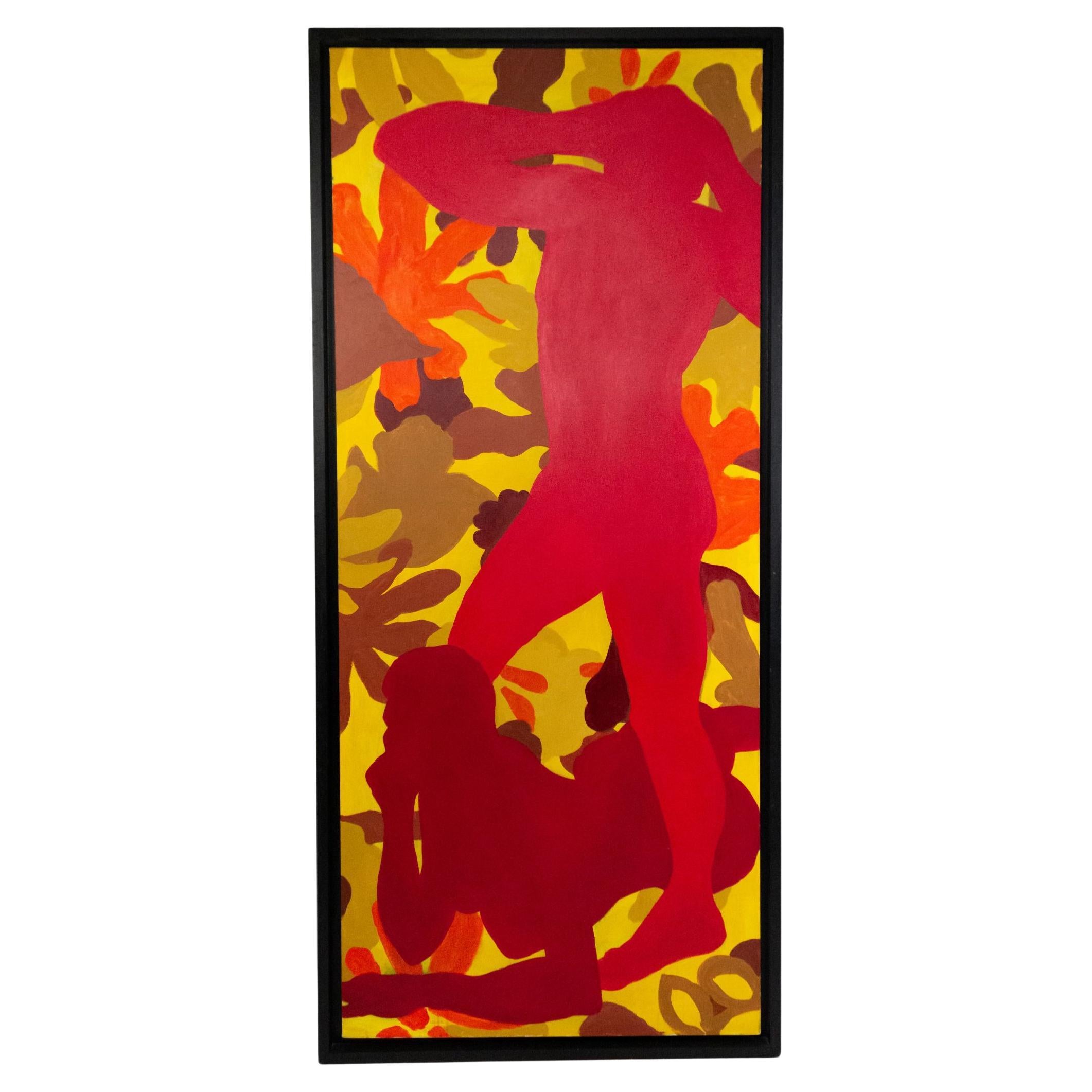 American Abstract Pop Art Oil Painting, Modern, Late 20th Century For Sale