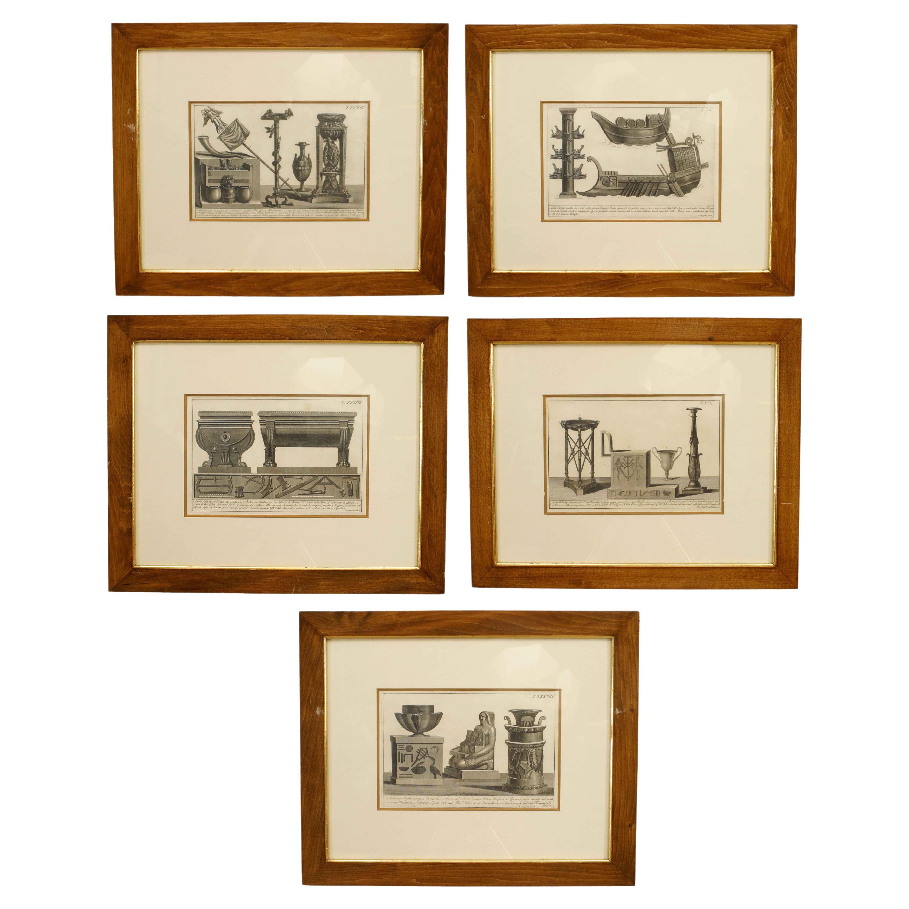 Italian Neo-Classic Military Objects Print, Framed, 18th Century Style