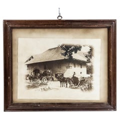 Englische Landfotografie aus dem 19. Jahrhundert mit Pferden und Kutschen