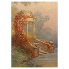 Italian Neo-Classic Landscape Painting, Gilt Framed, 19th Century, Oil