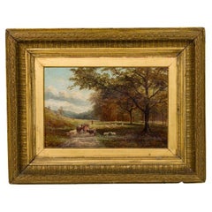 English Victorian Landscape Oil Painting, Signed, Late 19th Century