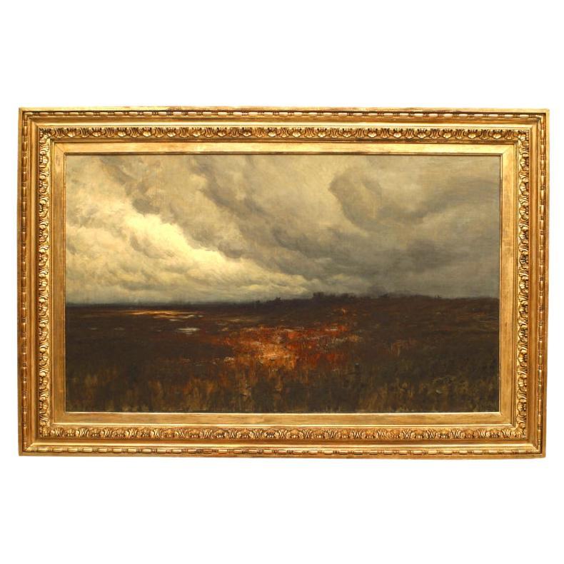 American Victorian Landscape Oil on Canvas, Late 19th Century, Signed For Sale