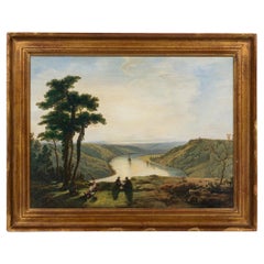 Victorian Style Avon Landscape Painting from the Late 20th Century