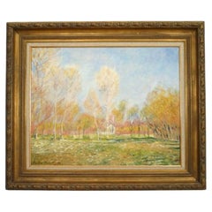 At Giverny Landscape Painting, Victorian Style, Late 20th Century
