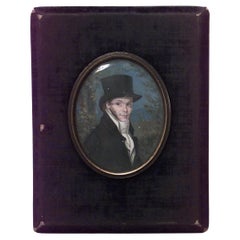 English Victorian Gentleman in a Top Hat Portrait