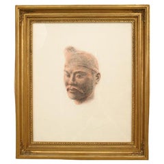 Victorian Style Portrait of Asian Man, Late 20th Century, Paper