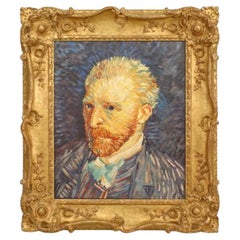 Self-Portrait 1887, handbemalt im Biedermeier-Stil, Ende des 20. Jahrhunderts