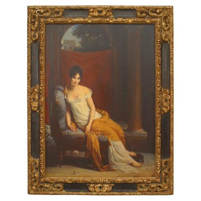 Portrait de Madame Recamier, 1802, peinture ancienne, 119 x 91 cm
