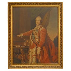 Catarina the Great Portrait, Classical Antique Wall Painting, 44.5\"