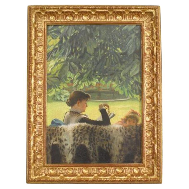 Victorian Style Hand-Crafted Painting, Late 20th Century