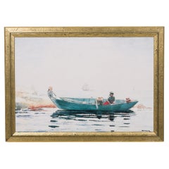 Fishing Rowboat Seascape Painting