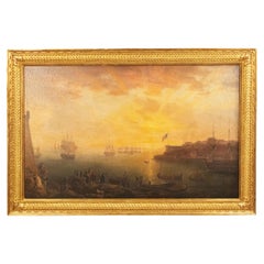 Fort Vimieux Impressionist Painting, Hand-Painted, Late 20th Century